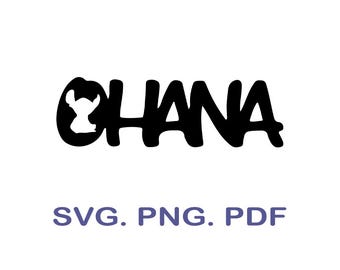 Word SVG - Word Art SVG - Ohana SVG - Ohana Cut File - Hawaii Svg