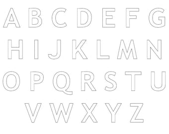 Printable Letters and alphabet PDF 27 pages with each letter and one with all letters