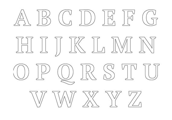 Large Printable Letter Stencils  Large printable letters, Letter