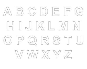 Printable Letters and alphabet PDF 27 pages with each letter and one with all letters