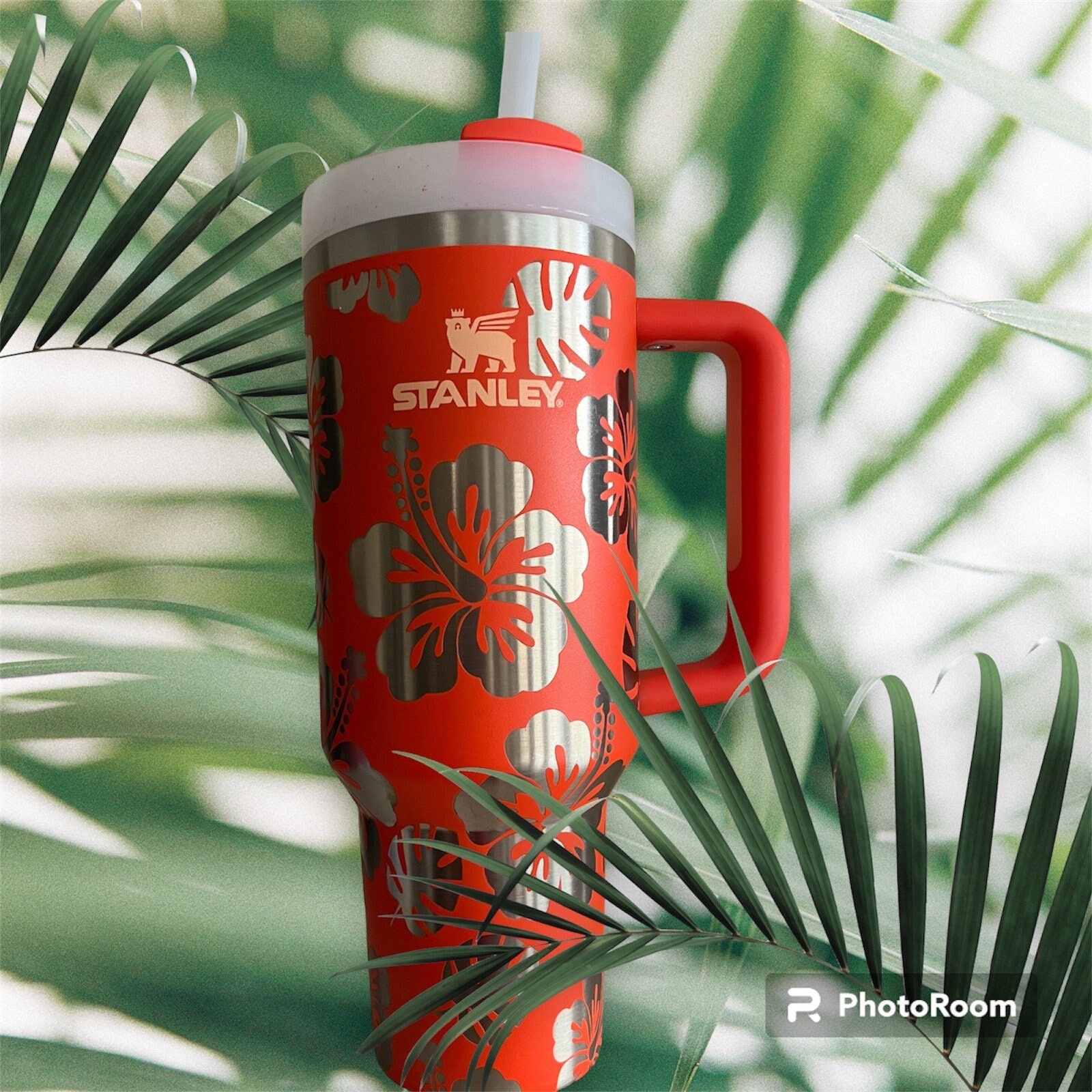 Abstract Tropical Custom Stanley Adventure Quencher 40 oz tumbler
