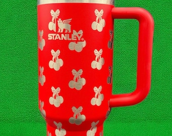 Cherries and Bows Engraved Stanley Tumbler - 40oz/30oz Options