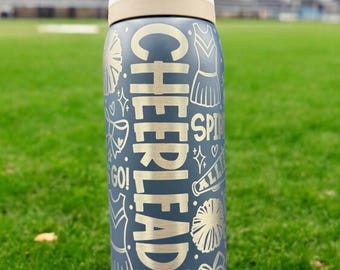 Botella Owala de 40 oz personalizada de animadora