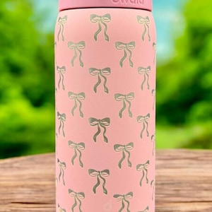 Coquette bow engraved Owala Bottle 32oz