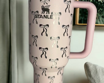 Coquette Bows Engraved Stanley and Non-branded Tumbler - 40oz and