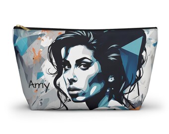 Pochette d'accessoires de créateur "Amy" avec fond en T