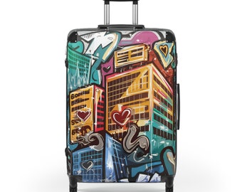 Designer Suitcase w Street Art Motive