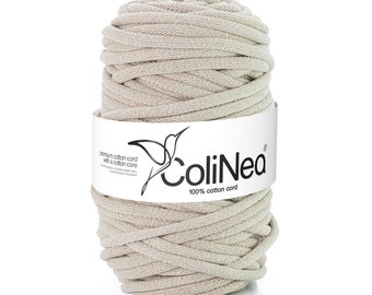 ColiNea Premium Cotton Cords, 100% cotton, braided, 9mm, 50m, 3 colors