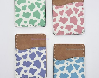 Cardholder, phone cardholder, thin wallet, gift for her, gift for him, Father’s Day, cardholder wallet, card wallet, iPhone cardholder, cow