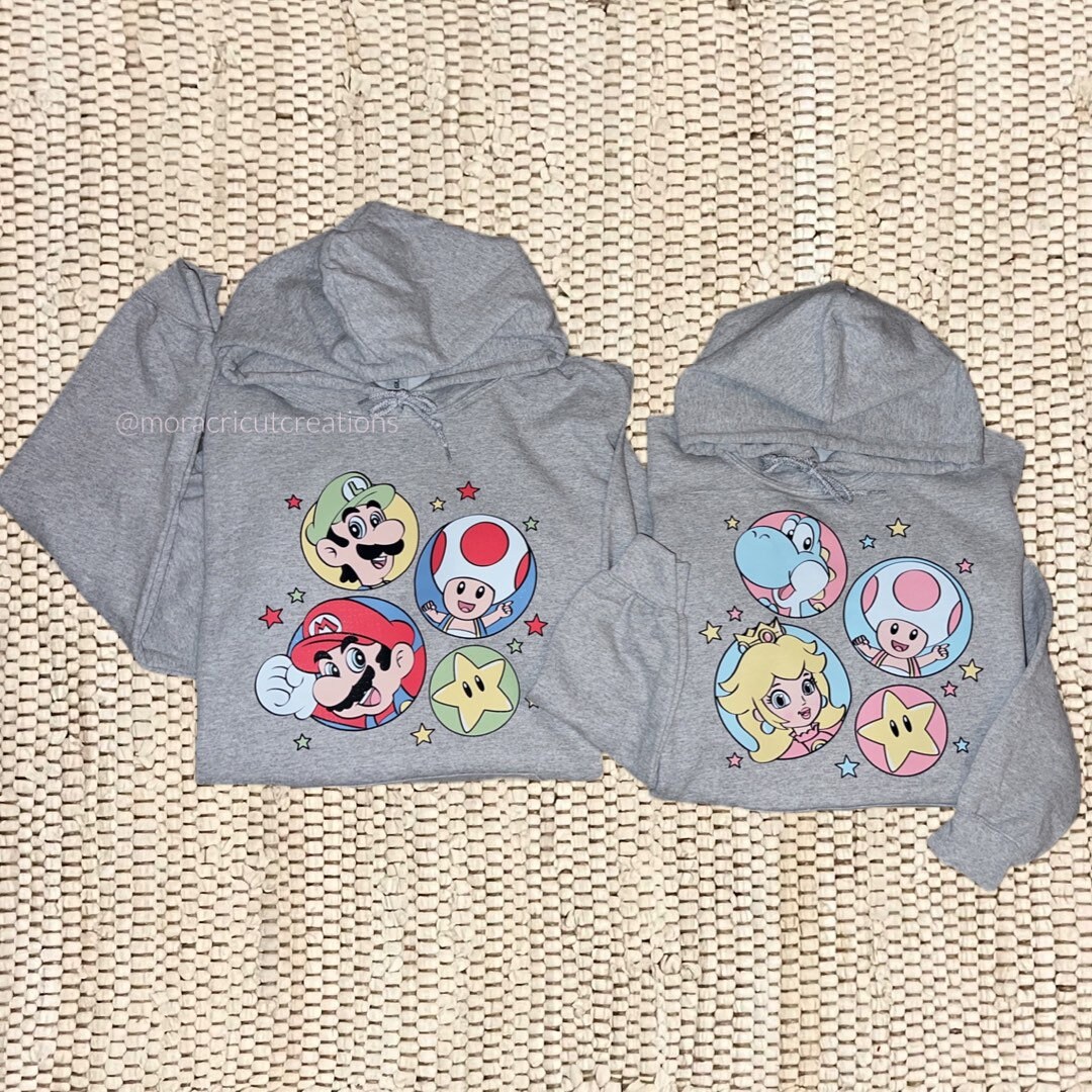 Super Mario Shirts Super Mario Mario and Princess Peach Etsy