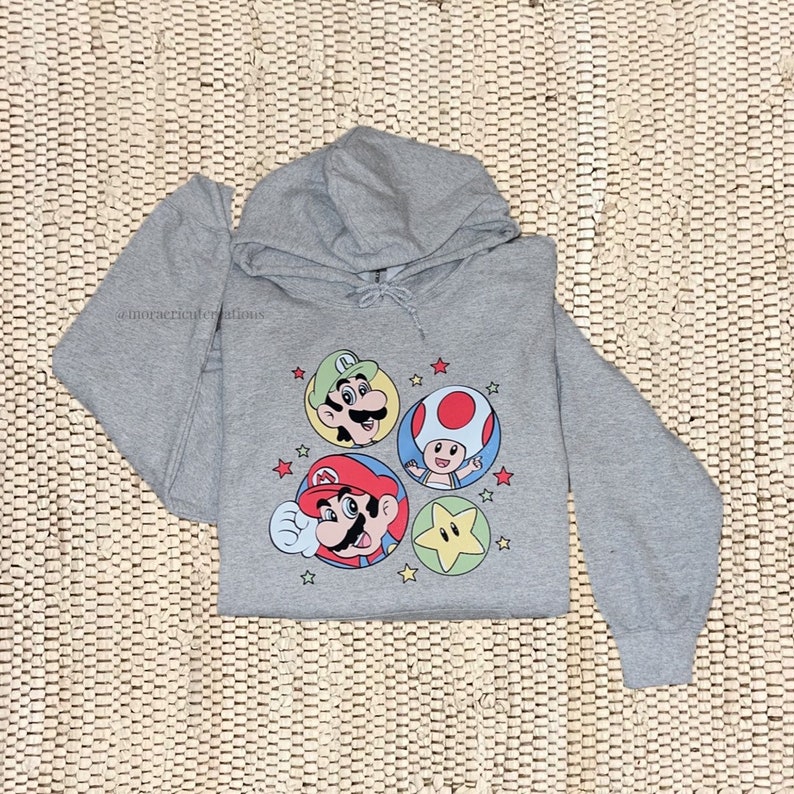 Super Mario Shirts Super Mario Mario and Princess Peach Etsy