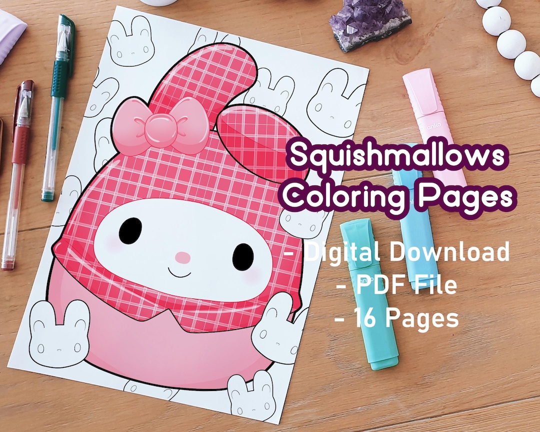 Kitty Squishmallows Coloring Pages | Pets | Cute | Cat Coloring Pack ...