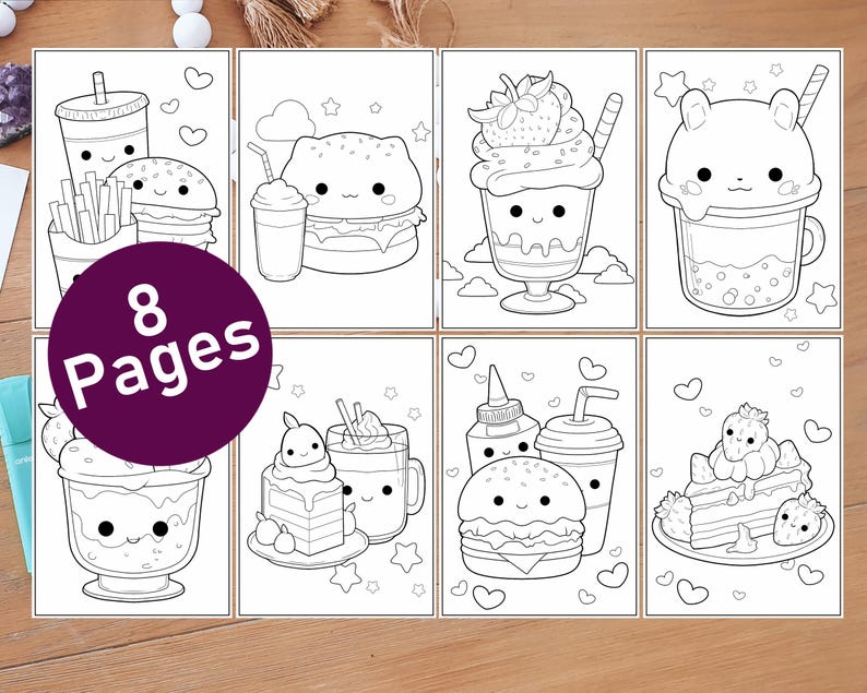 kawaii food color pack