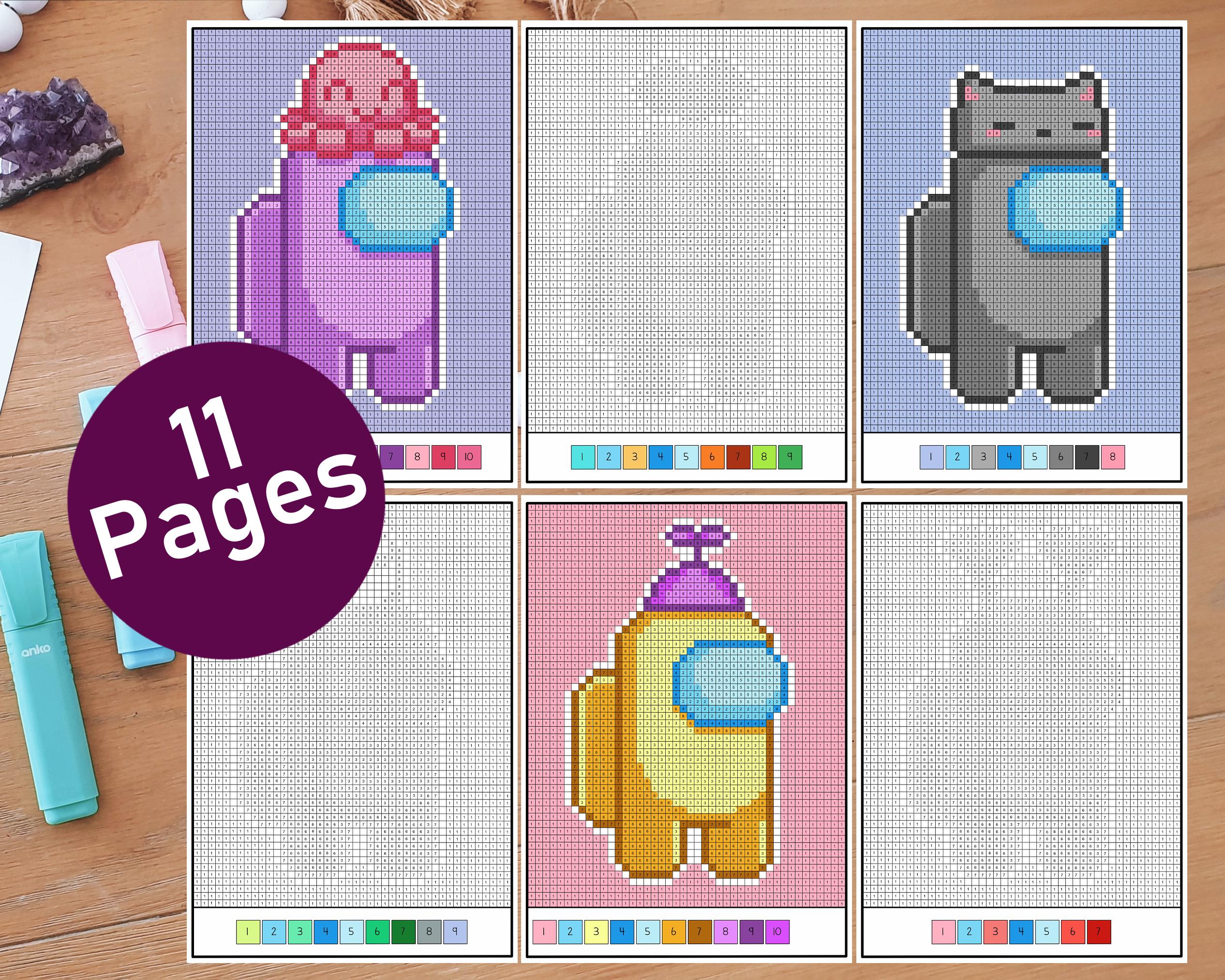Among Us Color by Number: Pixel Art Coloring Pages (PDF Download ...