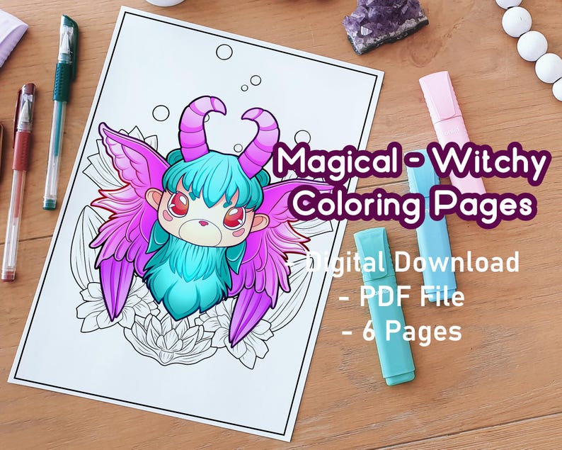 magical witchy coloring