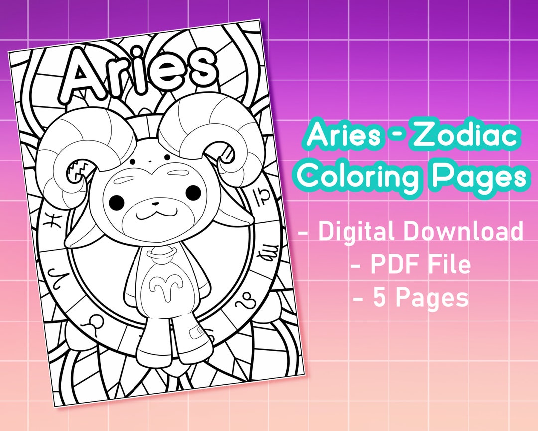 Aries Coloring Pages Astrological - Il 1080xN.4875870811 Qmfi 