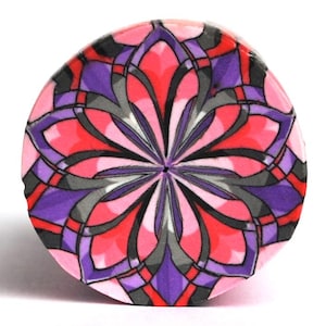 Polymer Clay Cane Kaleidoscope, raw and unbaked cane, round cane, Millefiori,  Premo cane K128