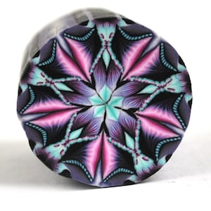 Polymer Clay Cane Kaleidoscope, raw and unbaked cane, round cane, Millefiori,  Premo cane K121