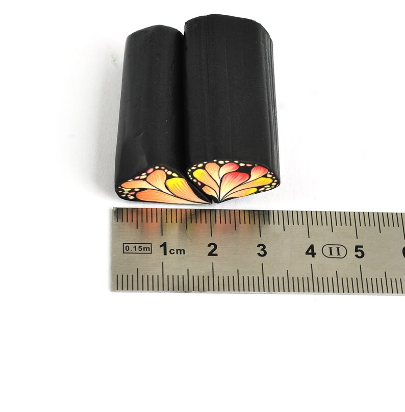 Butterfly Polymer Clay Cane L, M, S Size, Raw and Unbaked Cane, Premo