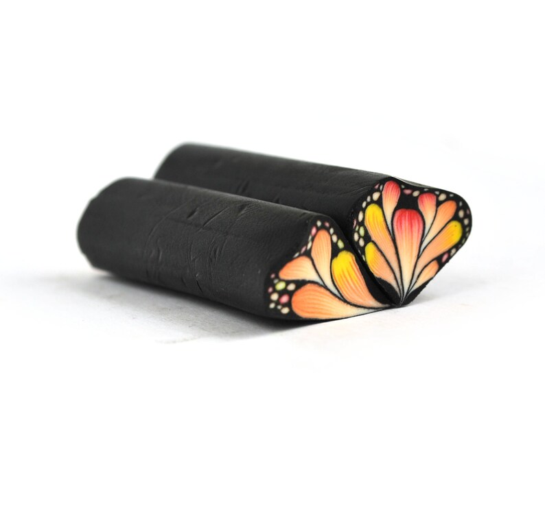 Butterfly Polymer Clay Cane L, M, S Size, Raw and Unbaked Cane, Premo