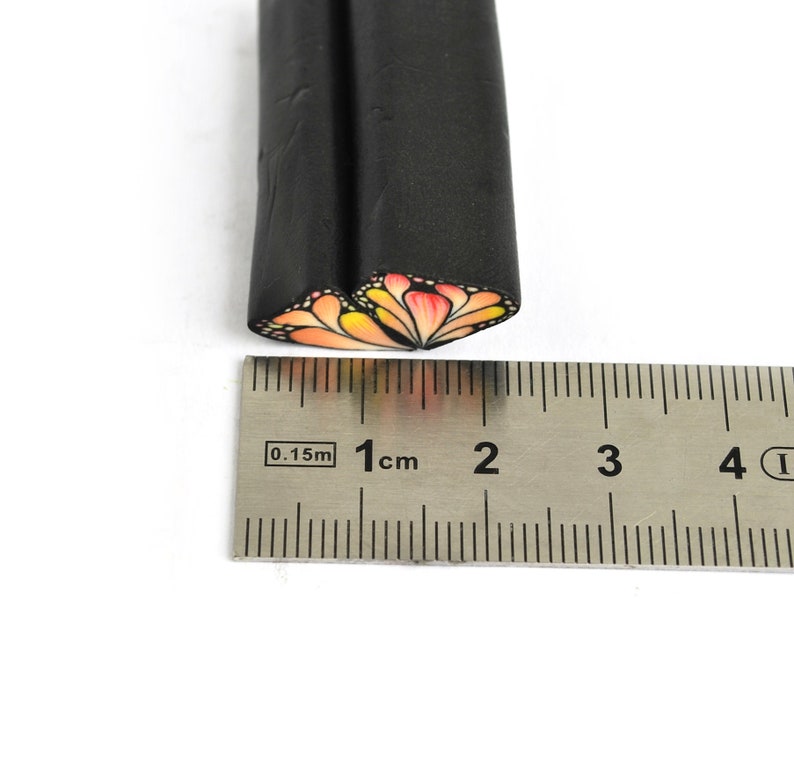 Butterfly Polymer Clay Cane L, M, S Size, Raw and Unbaked Cane, Premo