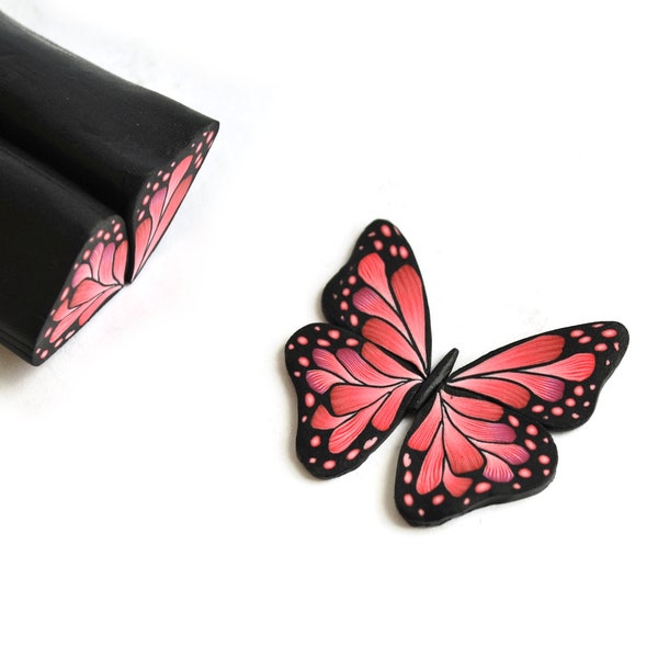 Butterfly Polymer clay Cane L, M, S size, raw and unbaked cane,  Premo Fimo cane O16