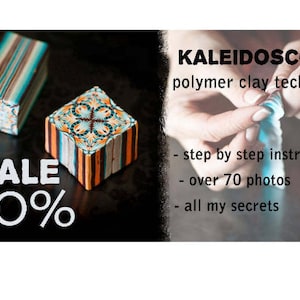 Polymer clay tutorial, Kaleidoscope cane tutorial, PDF tutorial, polymer clay cane tutorial