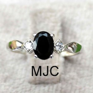 Natural Black Onyx Ring+ 925 Sterling Silver Ring+ Stackable Ring+ Handmade Ring+ Vintage Ring+ Promise Ring+ Woman Ring+ Engagement Ring.