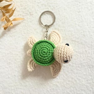 Crochet Turtle Keychain: Handmade Amigurumi Bag Charm