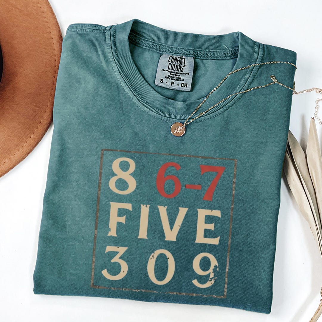 867-5309 Jenny Song T-shirt, Distressed Retro Graphic, Comfort Colors ...