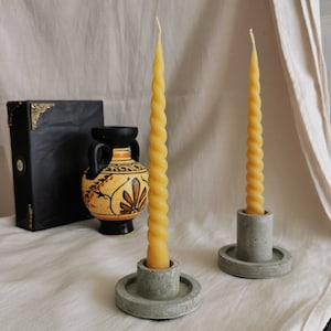 Handmade beeswax candle, 100% pure and natural beeswax, twisted taper candles