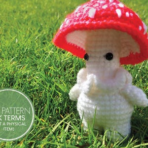 Cute Small Crochet Mushroom Sprite Crochet Pattern PDF (UK Terminology)