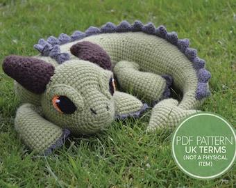 Wearable Dragon Shoulder Plush Crochet Pattern (UK Terminology)
