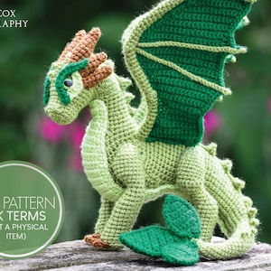 Nature Dragon Crochet pattern PDF (UK Terminology)