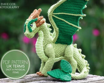 Nature Dragon Crochet pattern PDF (UK Terminology)