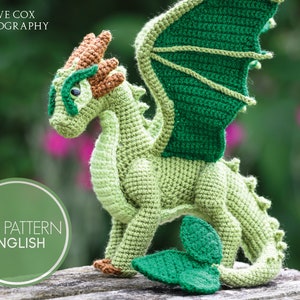 Green Nature Dragon Crochet pattern PDF (UK Terminology)