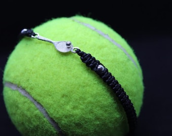 Tennis silver bracelet “Just serve it” Tennis Charm Bracelet.Tennis Lover Sports Bracelet. Silver Bracelet. Sports Jewelry.Handmade Jewelry