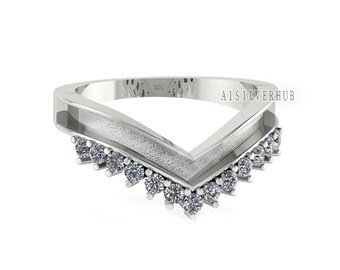 925 Sterling Solid Silver, Infinity Blank Channel Ring Setting, Good ...