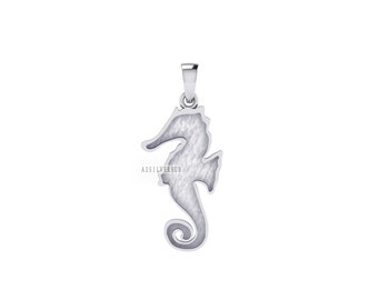 925 Sterling Silver Seahorse Blank Pendant, Good for Crushed Opal Resin & Ashes Work Keepsake Greek, Beach-Ocean Bijoux, Seestern Anhänger