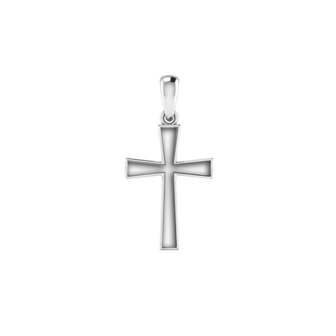 Grand Pendentif Croix Vierge En Argent Massif 925 - 31x43mm Pour Création De Bijoux (résine, Cendres)