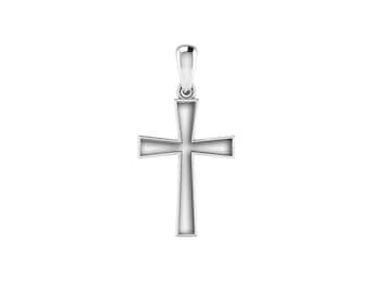 925 Sterling Solid Silver Cross Shape Blank Bezel Pendant, Good for Crushed Opal, Resin & Ashes, Croix, Bijoux Grec, Gioielli Greco, Kreuz