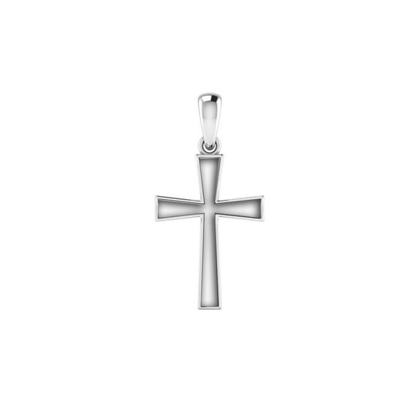 925 Sterling Solid Silver Cross Shape Blank Bezel Pendant, Good for Crushed Opal, Resin & Ashes, Croix, Bijoux Grec, Gioielli Greco, Kreuz