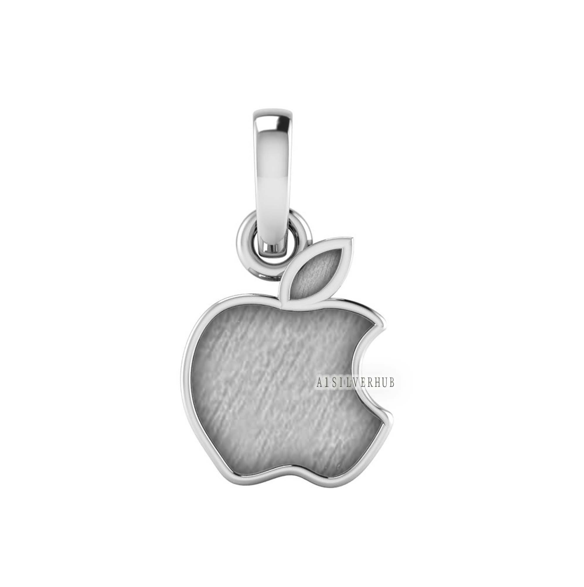 800 Silver Vintage Apple Design Charm Pendant - Etsy
