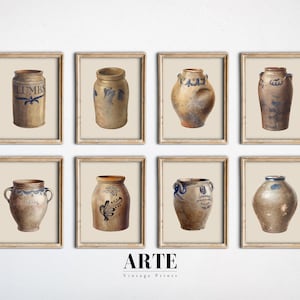 Farmhouse Gallery Wall Set of 8 Farmhouse Kitchen Wall Decor Vintage Farmhouse Prints Gallery Wall Prints Art Digital Download Home Decor