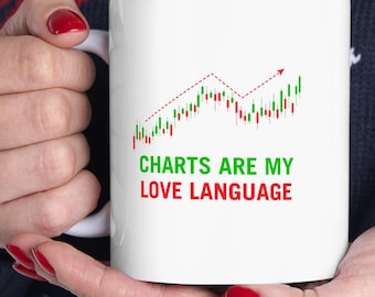 Charts are my Love Language Mug Forex Trading Shorts Dips Exchange Graph Chart Stock Market Expert Gift Funny Day Trader Crypto Trading Mug