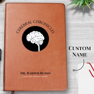 Personalized Neurologist Gift - Custom Journal, Neuro Nurse Gift, Neurology Graduation Gift, Anatomy Brain Journal, Neuroscience Graduation