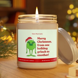 Christmas Gift, Funny gift, Cheer Up Gift, Cute Gifts, Funny Christmas Gift For Her, Funny Stocking Filler, Soy Wax Candle, Grinch Candle