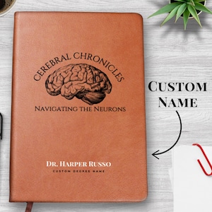 Personalized Neurologist Gift - Custom Journal, Neuro Nurse Gift, Neurology Graduation Gift, Anatomy Brain Journal, Neuroscience Graduation