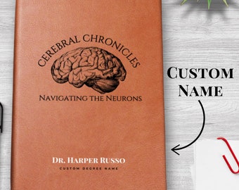 Personalized Neurologist Gift - Custom Journal, Neuro Nurse Gift, Neurology Graduation Gift, Anatomy Brain Journal, Neuroscience Graduation