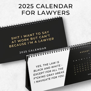 Calendário de mesa engraçado para advogados 2025, presentes sarcásticos, presente de mordaça para advogados, presente de formatura, presente de graduação em direito, presente de calendário para advogados